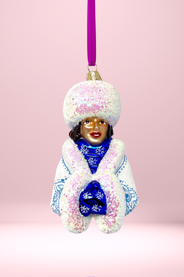 Sarah Glass Christmas Ornament