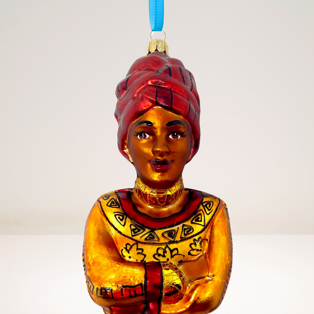 Tracey African Glass Christmas Ornament