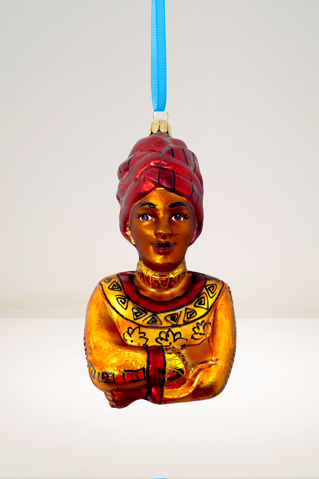 Tracey African Glass Christmas Ornament
