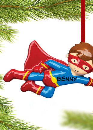 Flying Super Hero Ornament  by POLARX Ornament