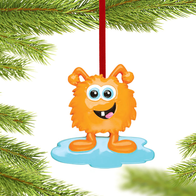keepsake goofy monster character - orange christmas ornament – Christmas ornament, holiday tree decoration or gift