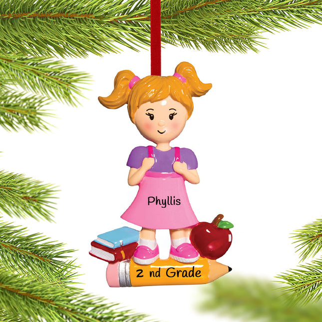 First Day of School Boy or Girl Personalized Ornament