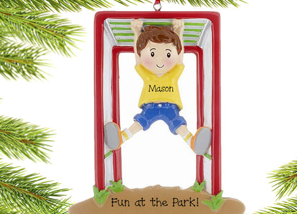 custom personalized jungle gym boy christmas ornament – Christmas ornament, holiday tree decoration or gift