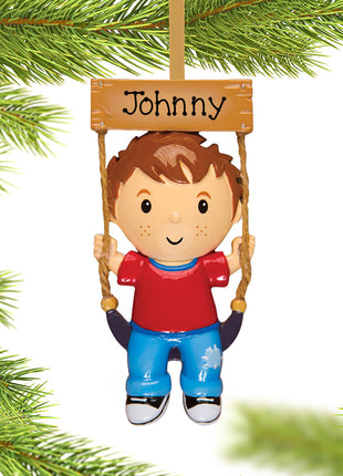 Swing Boy Ornament  by POLARX Ornament
