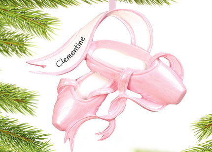 engraved personalized ballet shoes christmas ornament – Christmas ornament, holiday tree decoration or gift