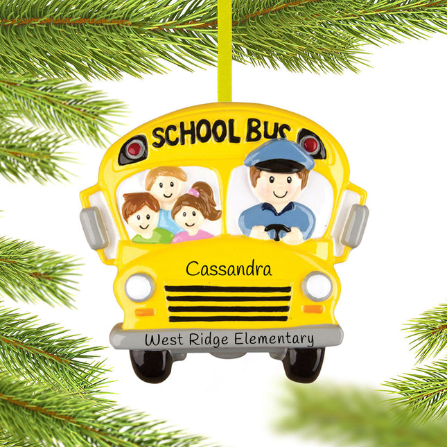 decorative personalized bus driver christmas ornament – Christmas ornament, holiday tree decoration or gift