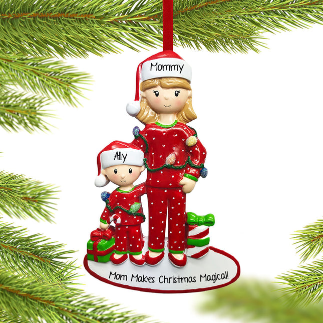 Single Mom With One or Two Children Ornament