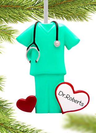 Green Scrubs Ornament  by POLARX Ornament