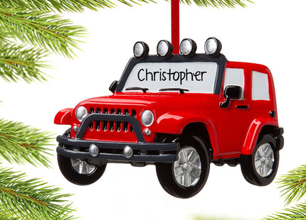 keepsake personalized jeep 4x4 christmas ornament – Christmas ornament, holiday tree decoration or gift