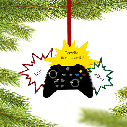 engraved personalized star video game player christmas ornament – Christmas ornament, holiday tree decoration or gift