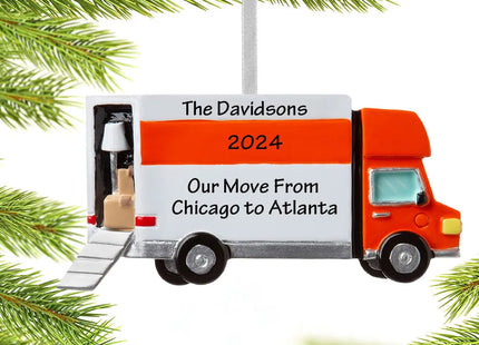 personalized personalized moving van christmas ornament – Christmas ornament, holiday tree decoration or gift