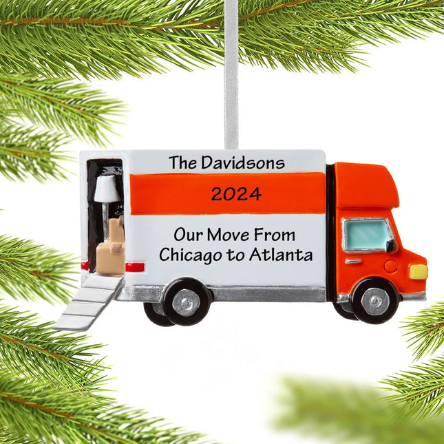 personalized personalized moving van christmas ornament – Christmas ornament, holiday tree decoration or gift
