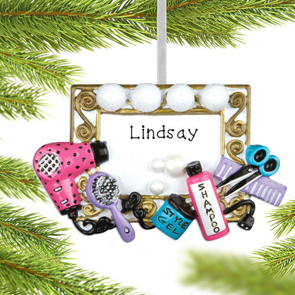 engraved personalized hair stylist christmas ornament – Christmas ornament, holiday tree decoration or gift