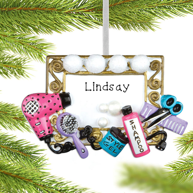 engraved personalized hair stylist christmas ornament – Christmas ornament, holiday tree decoration or gift