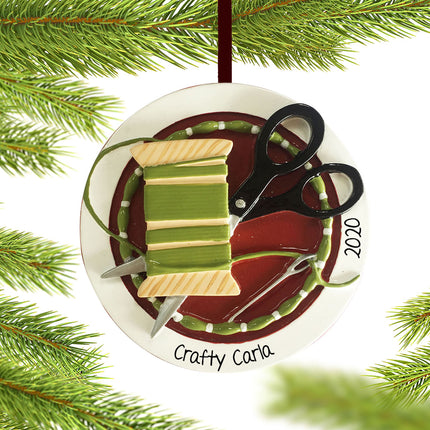 decorative personalized sewing christmas ornament – Christmas ornament, holiday tree decoration or gift