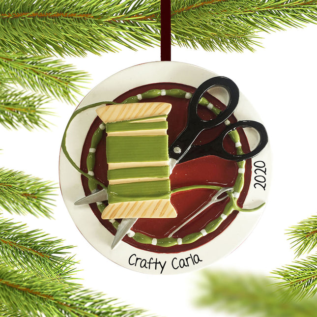 decorative personalized sewing christmas ornament – Christmas ornament, holiday tree decoration or gift