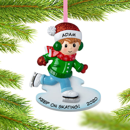 Ice Skating Boy or Girl Personalized Ornament