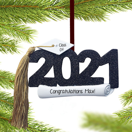 engraved personalized class of dated graduation christmas ornament – Christmas ornament, holiday tree decoration or gift