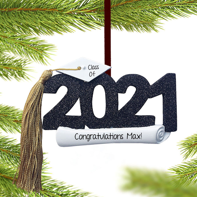 engraved personalized class of dated graduation christmas ornament – Christmas ornament, holiday tree decoration or gift