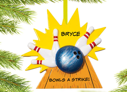 keepsake personalized bowling christmas ornament – Christmas ornament, holiday tree decoration or gift