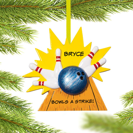 keepsake personalized bowling christmas ornament – Christmas ornament, holiday tree decoration or gift