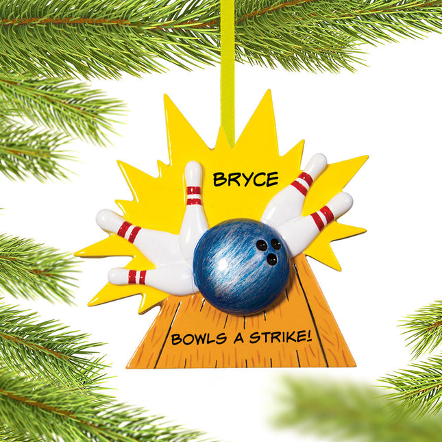 keepsake personalized bowling christmas ornament – Christmas ornament, holiday tree decoration or gift