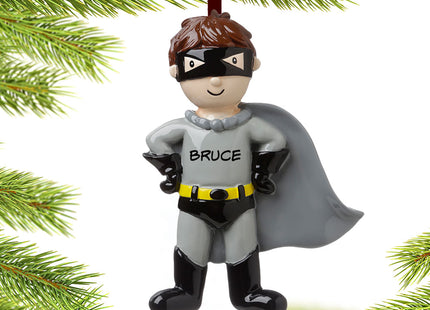 custom personalized superhero boy christmas ornament – Christmas ornament, holiday tree decoration or gift
