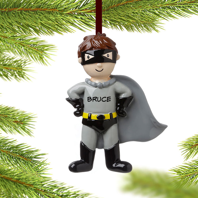 custom personalized superhero boy christmas ornament – Christmas ornament, holiday tree decoration or gift