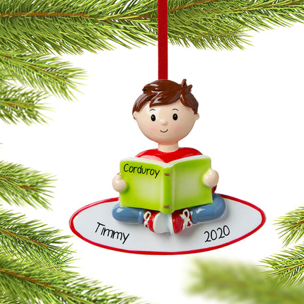 Reading Boy or Girl Personalized Ornament