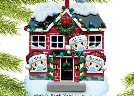 custom personalized world's best physician family christmas ornament – Christmas ornament, holiday tree decoration or gift