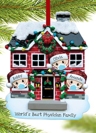 World's Best Physician Family Ornament  by POLARX Ornament