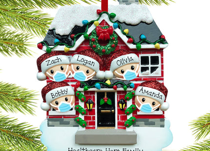 decorative personalized healthcare hero family christmas ornament – Christmas ornament, holiday tree decoration or gift