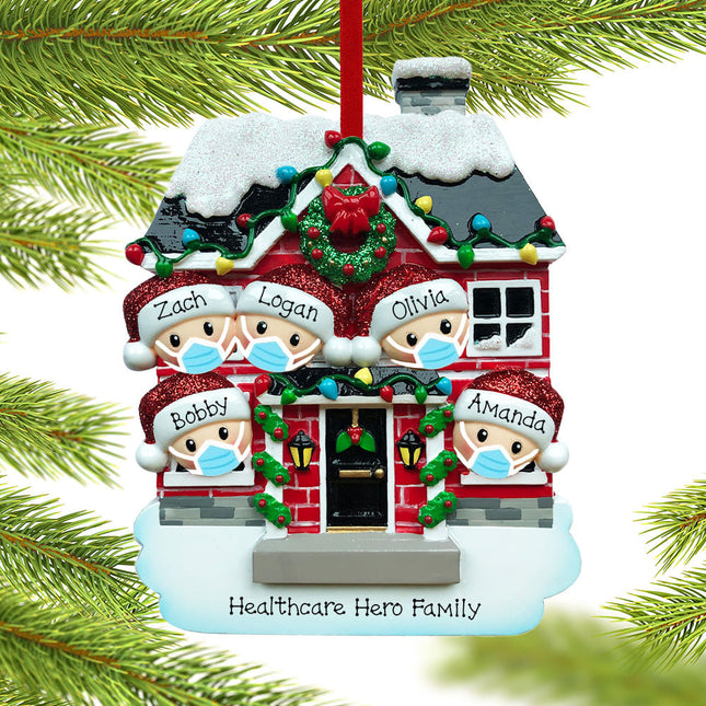 decorative personalized healthcare hero family christmas ornament – Christmas ornament, holiday tree decoration or gift