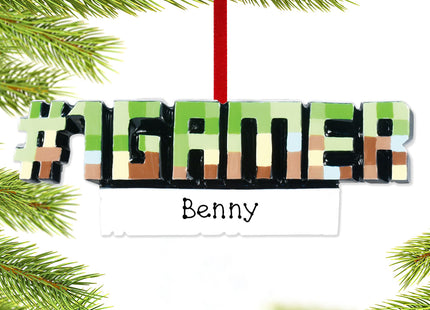 engraved personalized #1 gamer christmas ornament – Christmas ornament, holiday tree decoration or gift