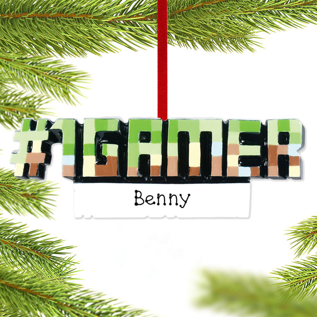 engraved personalized #1 gamer christmas ornament – Christmas ornament, holiday tree decoration or gift