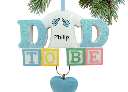decorative personalized baby's first - dad to be christmas ornament – Christmas ornament, holiday tree decoration or gift