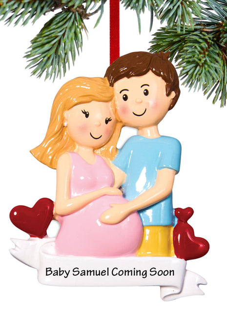Baby's First - Expecting Couple Ornament  by POLARX Ornament