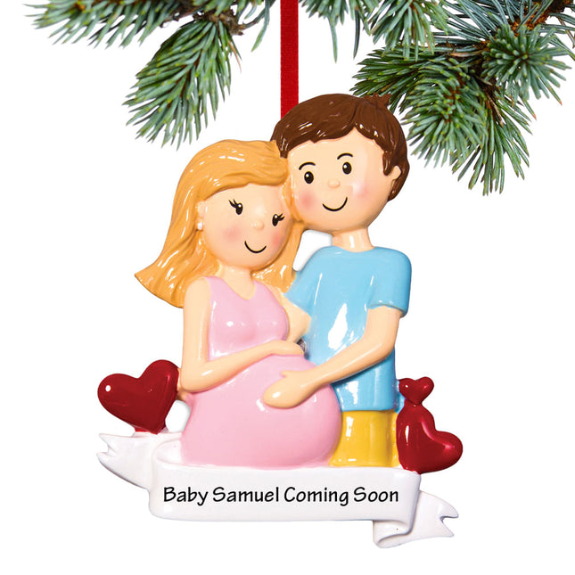 personalized personalized baby's first - expecting couple christmas ornament – Christmas ornament, holiday tree decoration or