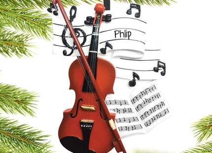 engraved personalized orchestra christmas ornament – Christmas ornament, holiday tree decoration or gift