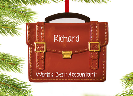 holiday personalized occupation brief case christmas ornament – Christmas ornament, holiday tree decoration or gift