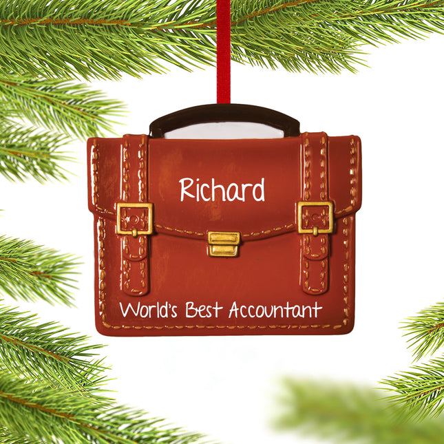 holiday personalized occupation brief case christmas ornament – Christmas ornament, holiday tree decoration or gift