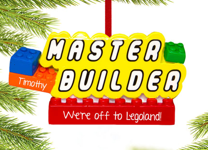 custom personalized master builder christmas ornament – Christmas ornament, holiday tree decoration or gift