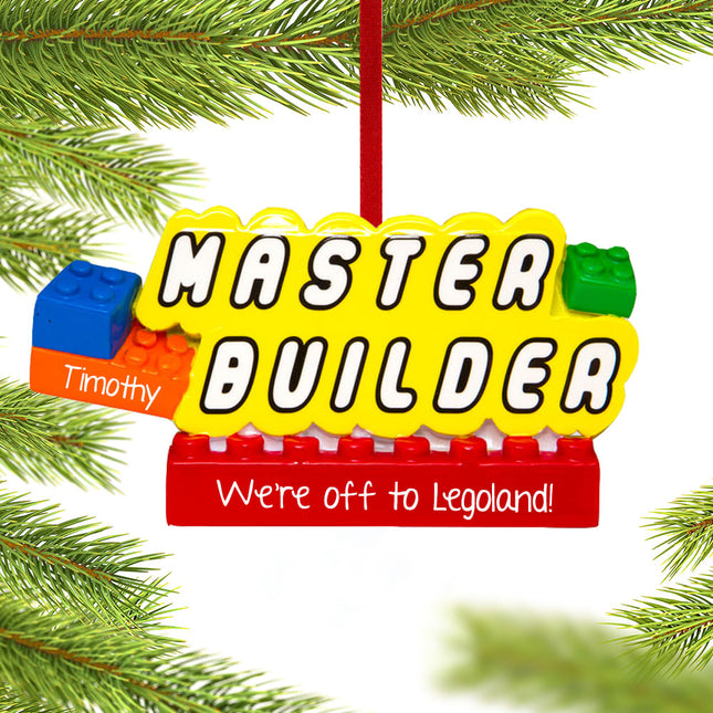 custom personalized master builder christmas ornament – Christmas ornament, holiday tree decoration or gift
