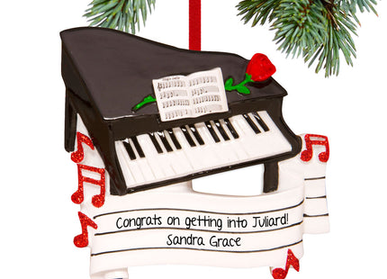 engraved personalized piano christmas ornament – Christmas ornament, holiday tree decoration or gift