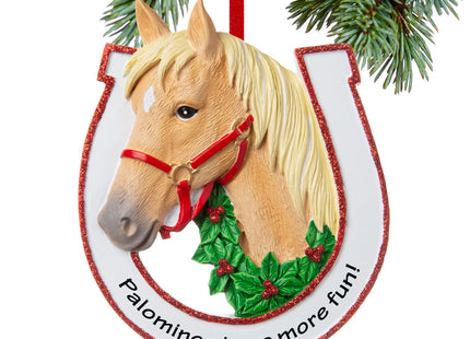 engraved personalized palomino horse christmas ornament – Christmas ornament, holiday tree decoration or gift