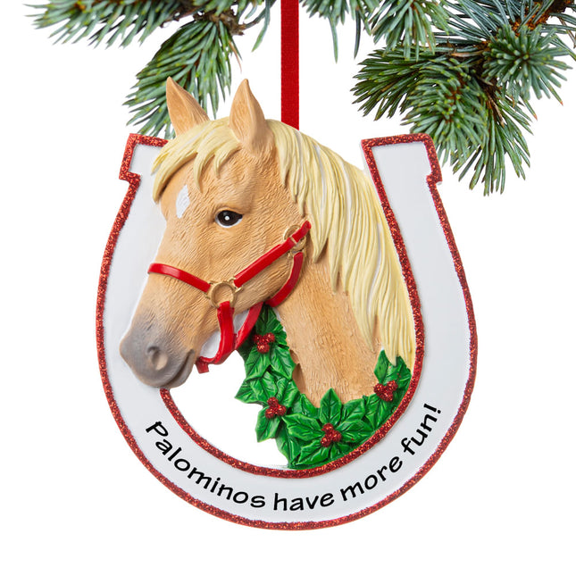 engraved personalized palomino horse christmas ornament – Christmas ornament, holiday tree decoration or gift