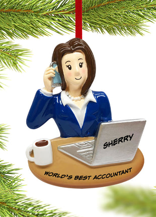 Businesswoman Ornament  by POLARX Ornament
