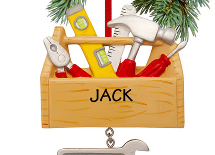 keepsake personalized tool chest christmas ornament – Christmas ornament, holiday tree decoration or gift