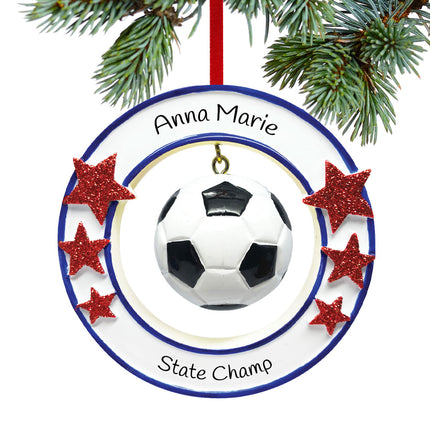 keepsake personalized soccer christmas ornament – Christmas ornament, holiday tree decoration or gift