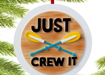 personalized personalized just crew it christmas ornament – Christmas ornament, holiday tree decoration or gift
